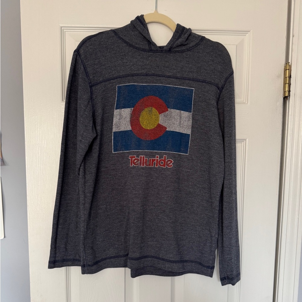 Vintage Gray Colorado Flag Hoodie